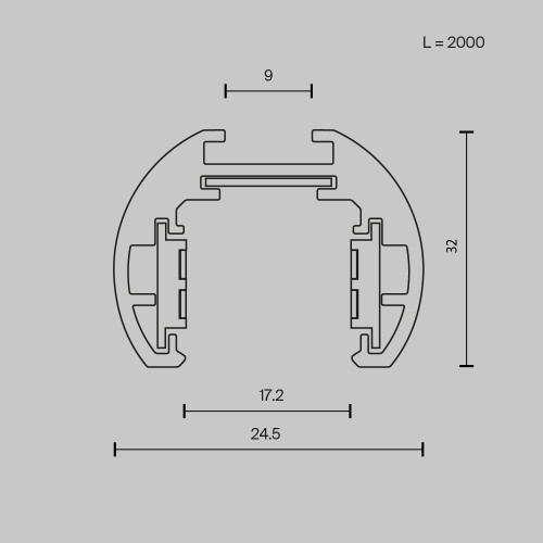Шинопровод магнитный Maytoni Exility TRXM034-R-412B