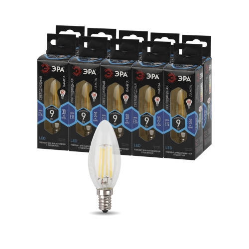 Лампа светодиодная Эра E14 9W 4000K F-LED B35-9w-840-E14 Б0046995