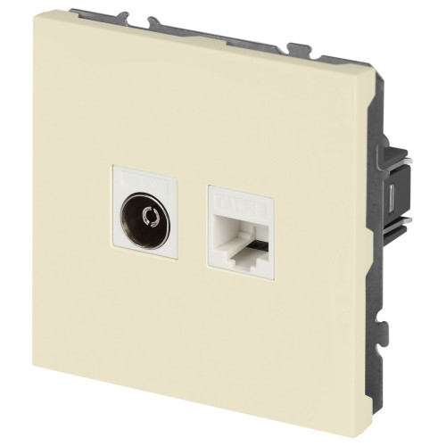 Розетка Эра Galaxy 15-3110-02 комбинированная RJ45+TV IP20 слоновая кость Б0070778