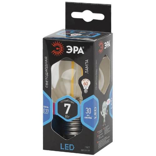 Лампа светодиодная Эра E27 7W 4000K F-LED P45-7W-840-E27 Б0027949
