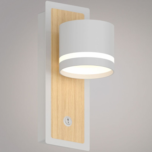 Настенный светильник Reluce 22540-0.2-01 WH+WOOD Настенный светильник Reluce 22540-0.2-01 WH+WOOD