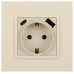 Розетка со шторками с USB type-A+C Эра Elegance 14-4108-02 Б0067725