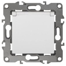 Розетка ЭРА 12 2P E Schuko со шторками с крышкой 16A 250V 12-2003-01 Б0038806