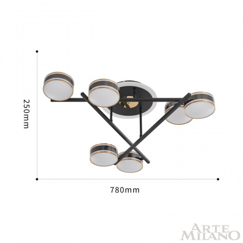 Потолочная светильник Arte Milano Ferrara 278599/6 BK