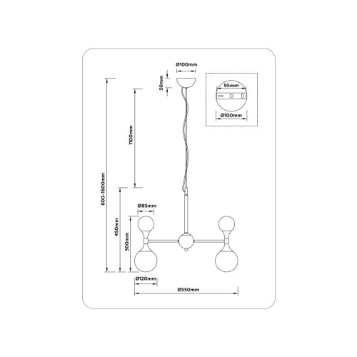 Подвесная люстра Ambrella Light High Light Modern LH51050