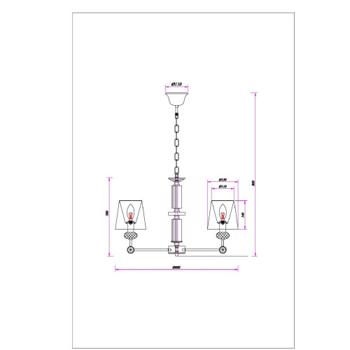 Подвесная люстра Arte Lamp Brocca A4093LM-5AB