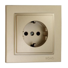 Розетка с заземлением Mono Electric Despina 16А 250В титан 102-222221-117