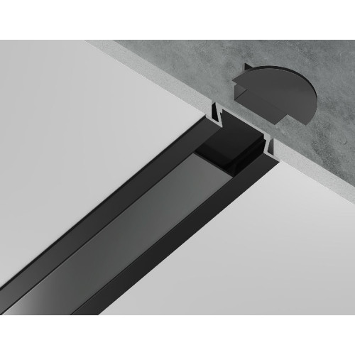 Алюминиевый встраиваемый профиль Ambrella Light Alum Profile GP1001BK/BK