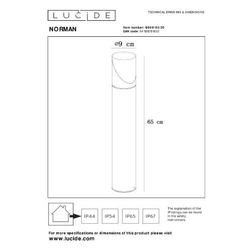 Ландшафтный светильник Lucide Norman 15806/65/30