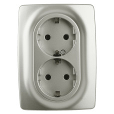 Розетка 2x2P+E Schuko Эра 12-2106-15 Б0031237