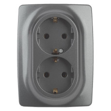 Розетка 2x2P+E Schuko Эра 12-2106-12 Б0031234