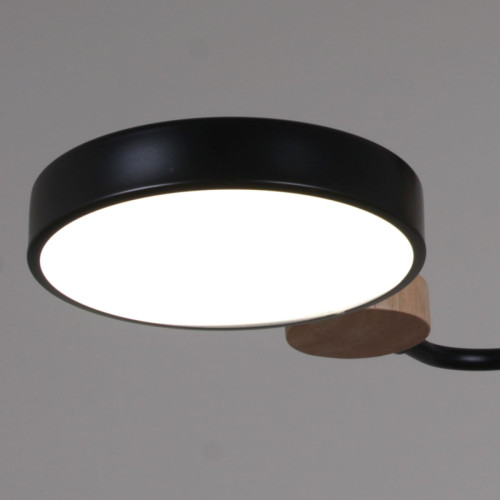 Люстра на штанге Reluce 03326-0.3-03 BK+WOOD