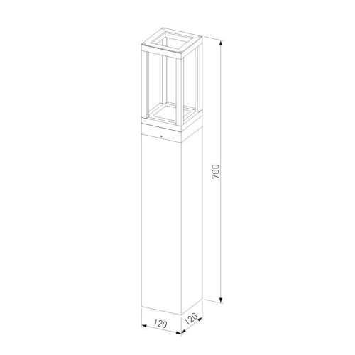 Ландшафтный светодиодный светильник Elektrostandard Frame 1529 TECHNO LED серый 4690389172373  a051860
