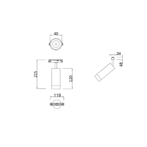 Трековый светильник Maytoni Focus LED  TR019-2-7W4K-W