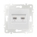 Розетка двойная RJ45 Arte Milano 203.45-2.white
