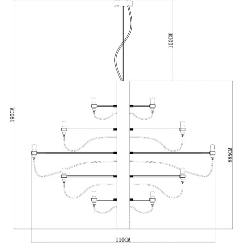 Подвесная люстра Divinare Molto 8030/17 LM-50