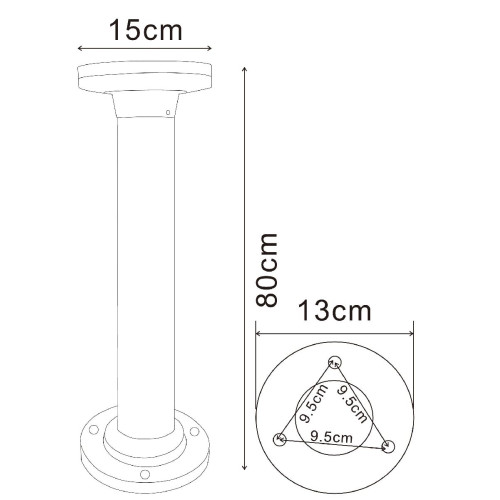 Ландшафтный светильник Arte Lamp Amsterdam A1213PA-1BK
