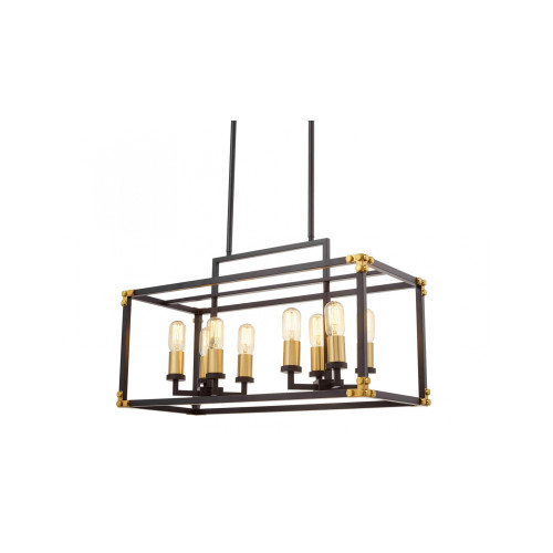 Подвесная люстра Lumina Deco Waldorf LDP 1140-8 BK+MD