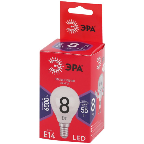 Лампа светодиодная Эра E14 8W 6500K LED P45-8W-865-E14 R Б0045358