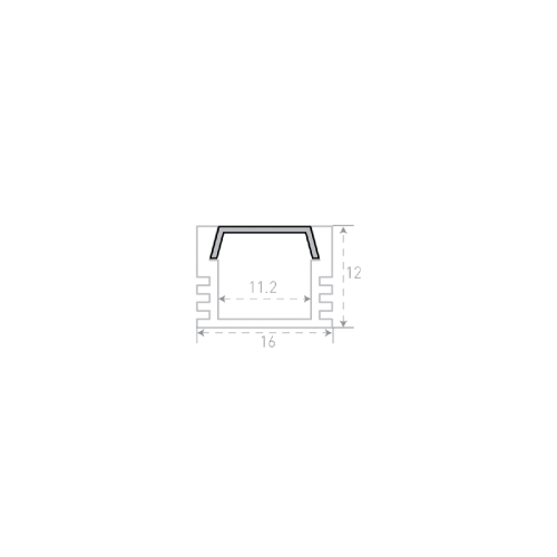 Профиль алюминиевый (комплект) SWG Standard SF-1612-3MT 00-00031954