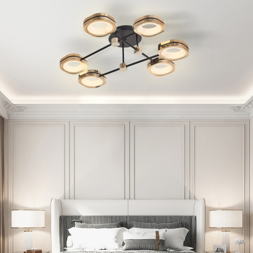 Потолочный светильник Arte Milano Ferrara 277999/6 BK/GD