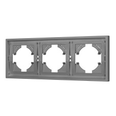 Рамка пластиковая на 3 поста Arlight FRM-TENDO-PL-3-GR 053845 Рамка пластиковая на 3 поста Arlight FRM-TENDO-PL-3-GR 053845