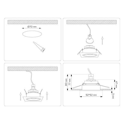 Встраиваемый светильник Ambrella Light Techno spot Technic base TN102828