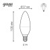 Лампа светодиодная Gauss Basic E14 5,5W 3000K Свеча белая (3 шт.) 1033116K