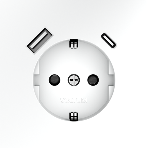 Розетка с USB, A+C Voltum S70 VLS040502