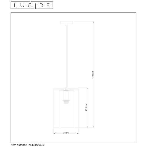 Подвесной светильник Lucide DOUNIA 78394/01/30