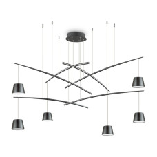 Подвесная люстра Ideal Lux Fish SP6 Nero 196992