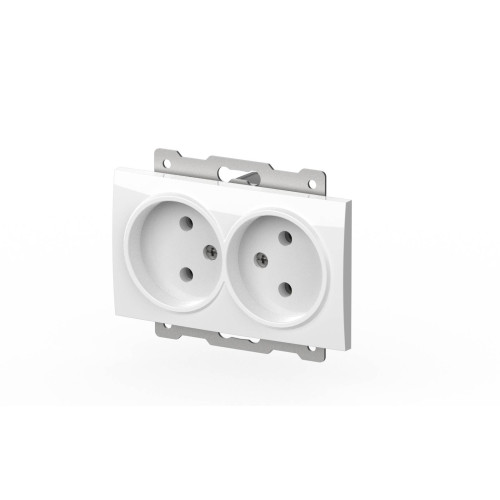 Розетка двухместная без заземления ELBI Zena Vega 609-015600-908
