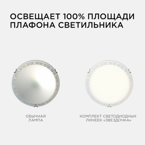 Комплект светодиодных линеек Apeyron Звездочка 220В 5730 8Вт 3000К IP30 12-16