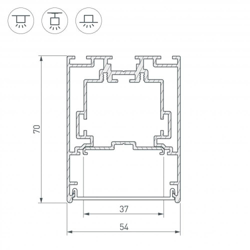 Профиль Arlight S2-LINE-5470 029440