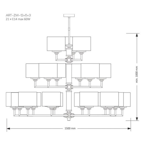 Подвесная люстра Kutek Luca LUC-ZW-24 (N/A)