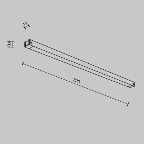 Трековый магнитный светильник Maytoni Basis TR173-1-8WTW-B