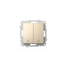 Переключатель двухклавишный проходной ELBI Zena Vega 609-012500-211