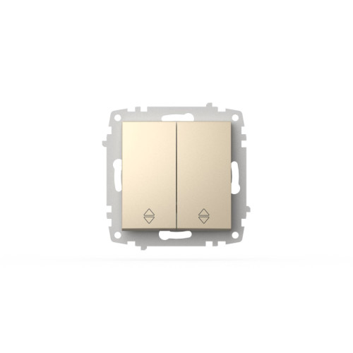 Переключатель двухклавишный проходной ELBI Zena Vega 609-012500-211