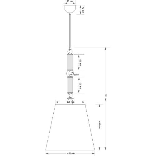 Подвесной светильник Kutek Tamara TAM-ZWD-1(N/A)