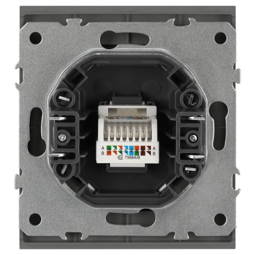 Розетка Эра Arktik 16-3107-06 информационная RJ45 графит Б0070479