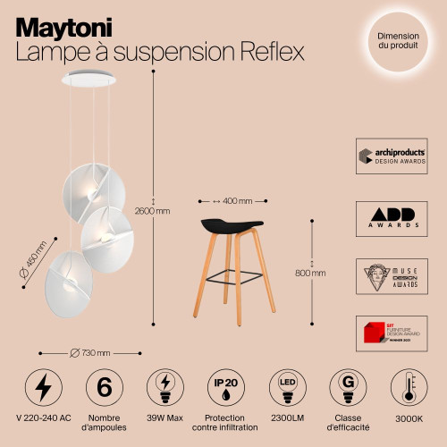 Подвесной светильник Maytoni Reflex MOD154PL-L6W3K1
