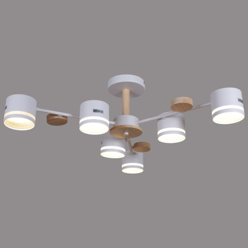 Люстра на штанге Reluce 68730-0.3-06 GX53 WH+WOOD