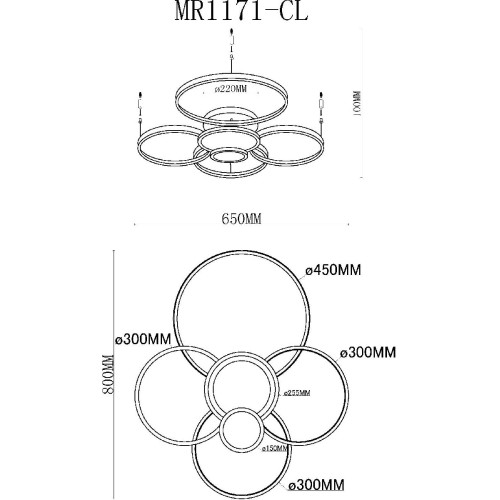 Потолочная люстра MyFar Nora MR1171-CL