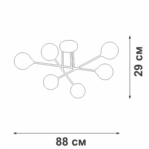 Потолочная люстра Vitaluce V3931-8/6PL