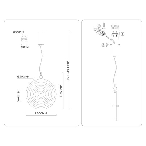 Подвесной светильник Ambrella Light High Light Crystal LH31125