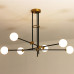 Люстра на штанге Delight Collection Bistro Globe 9389P/6 black/gold