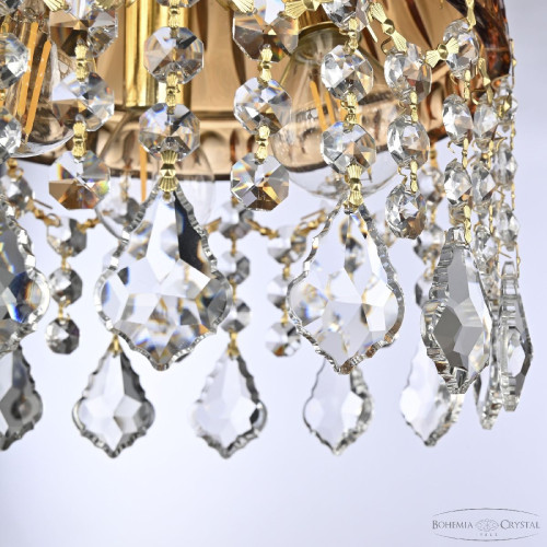 Подвесной светильник Bohemia Ivele Crystal 5478/22 G Amber/M-1G Leafs
