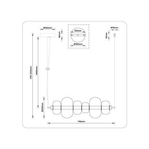 Подвесная люстра Ambrella Light High Light Modern LH11071