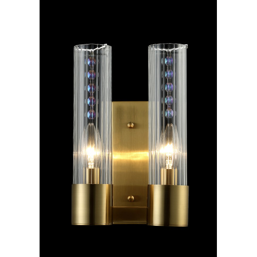 Бра Crystal Lux OTONO AP2 BRASS/TRANSPARENTE