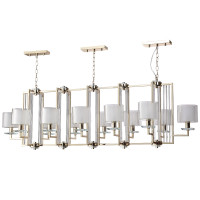 Подвесная люстра Crystal Lux NICOLAS SP12 L1600 GOLD/WHITE